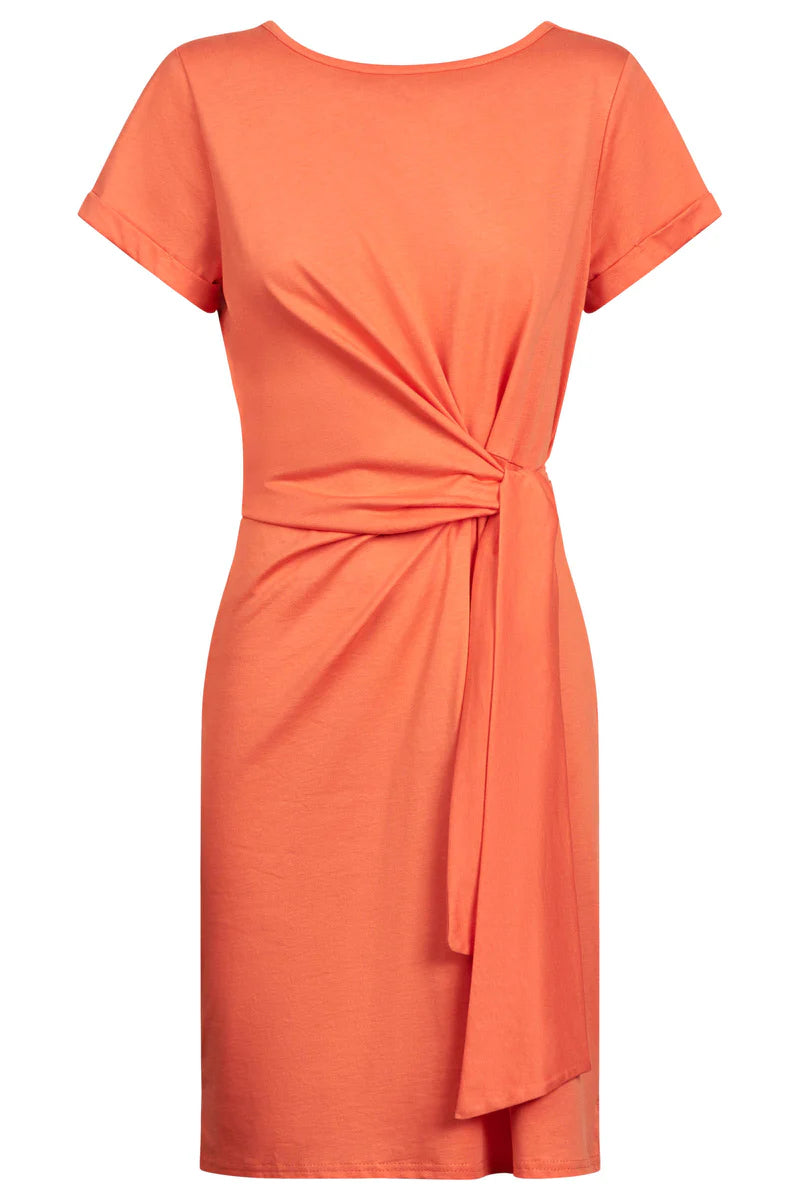 Francia Tie Dress - Coral