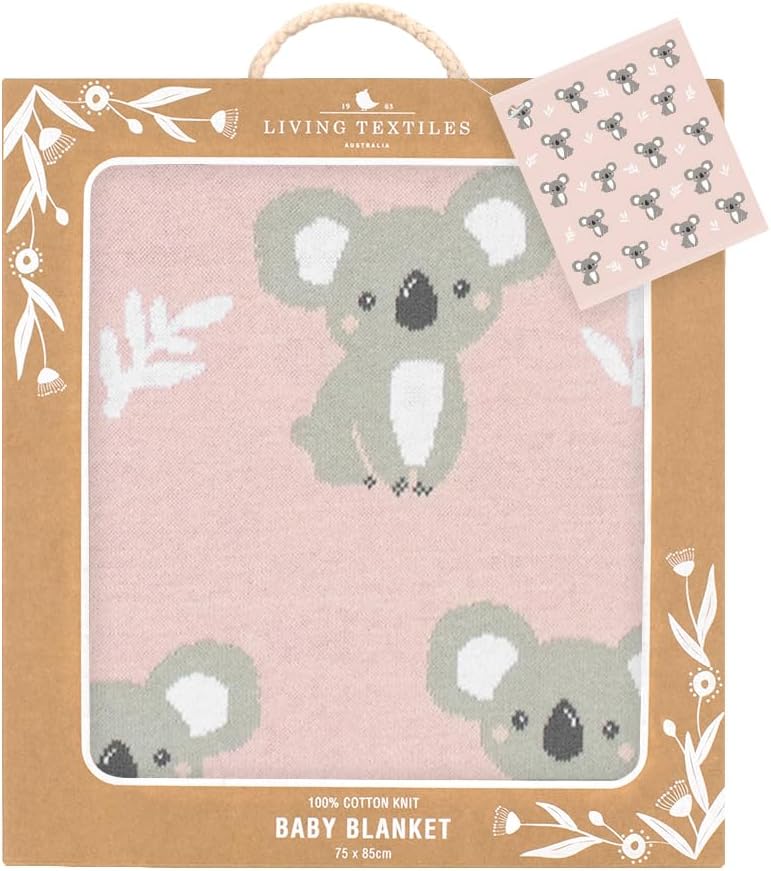 Australiana Baby Blanket - Koala/Blush