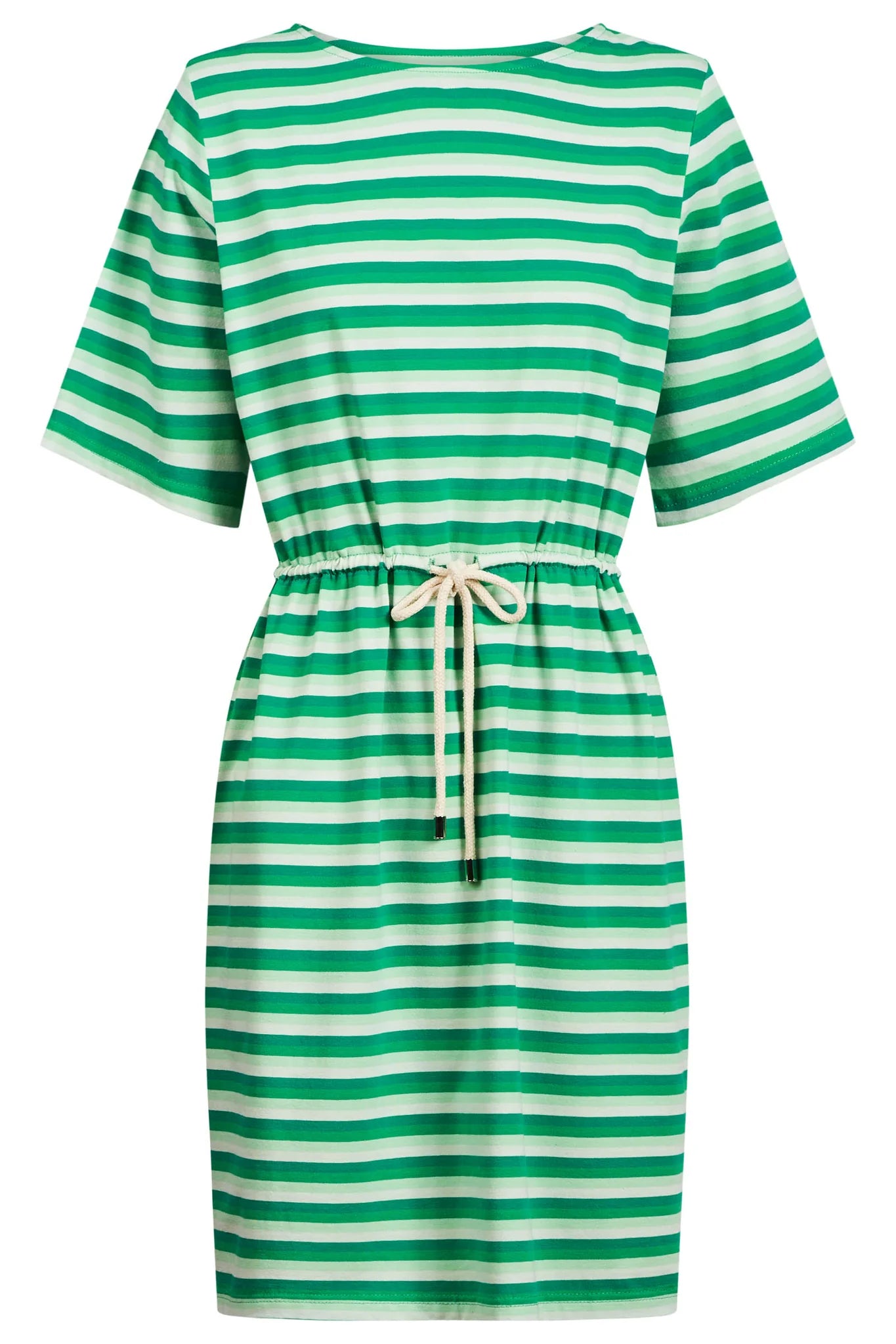 Limon Stripe Tee Dress - Green