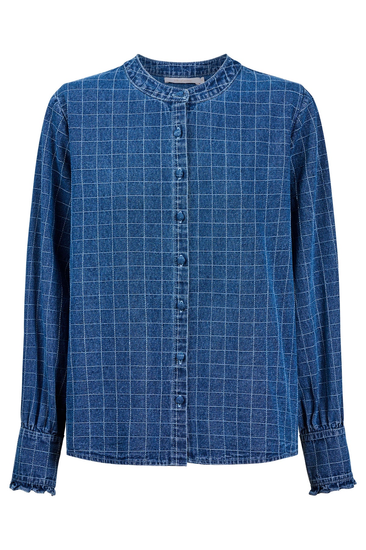 Sloane Denim Frill Shirt - Check