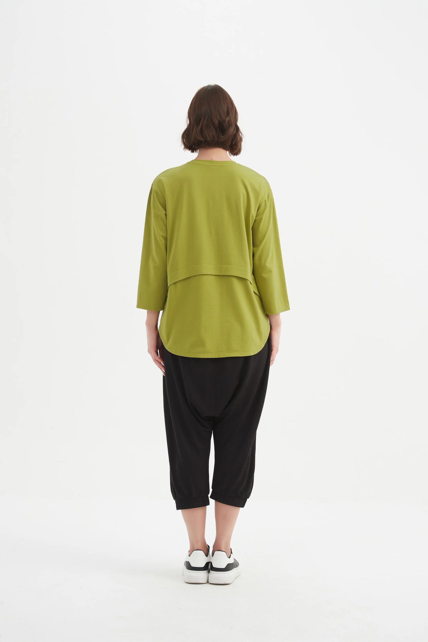 Curved Seam Top - Chartreuse