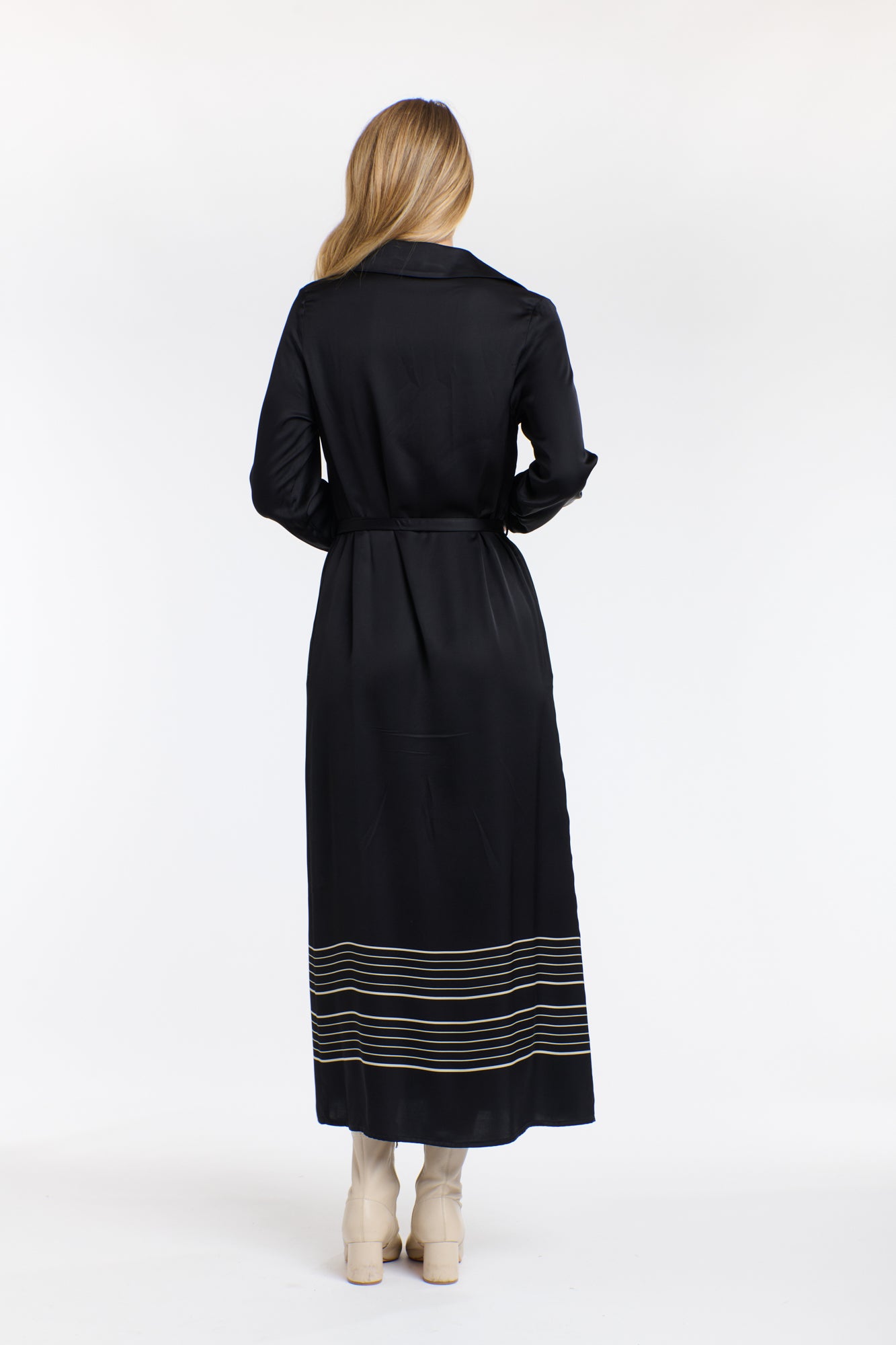 Lorena Print Dress - Black