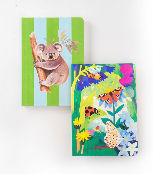 A6 Soft Cover Notebook-Striped Koala
