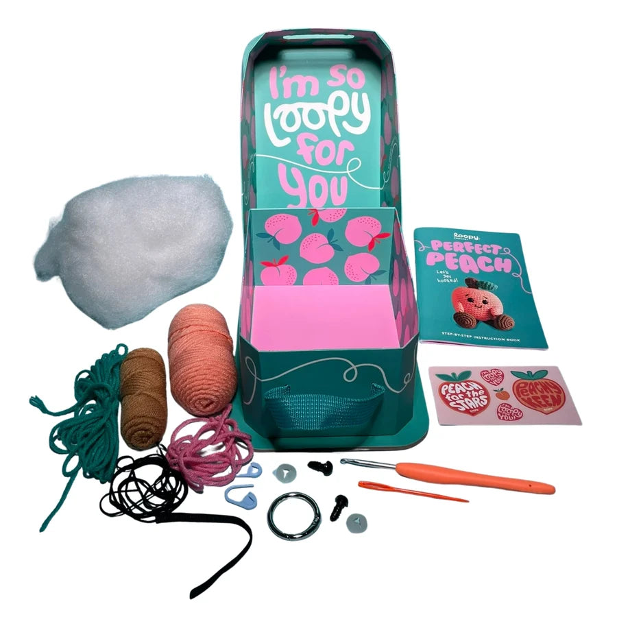 Loopy Crochet Book & Kit - Perfect Peach
