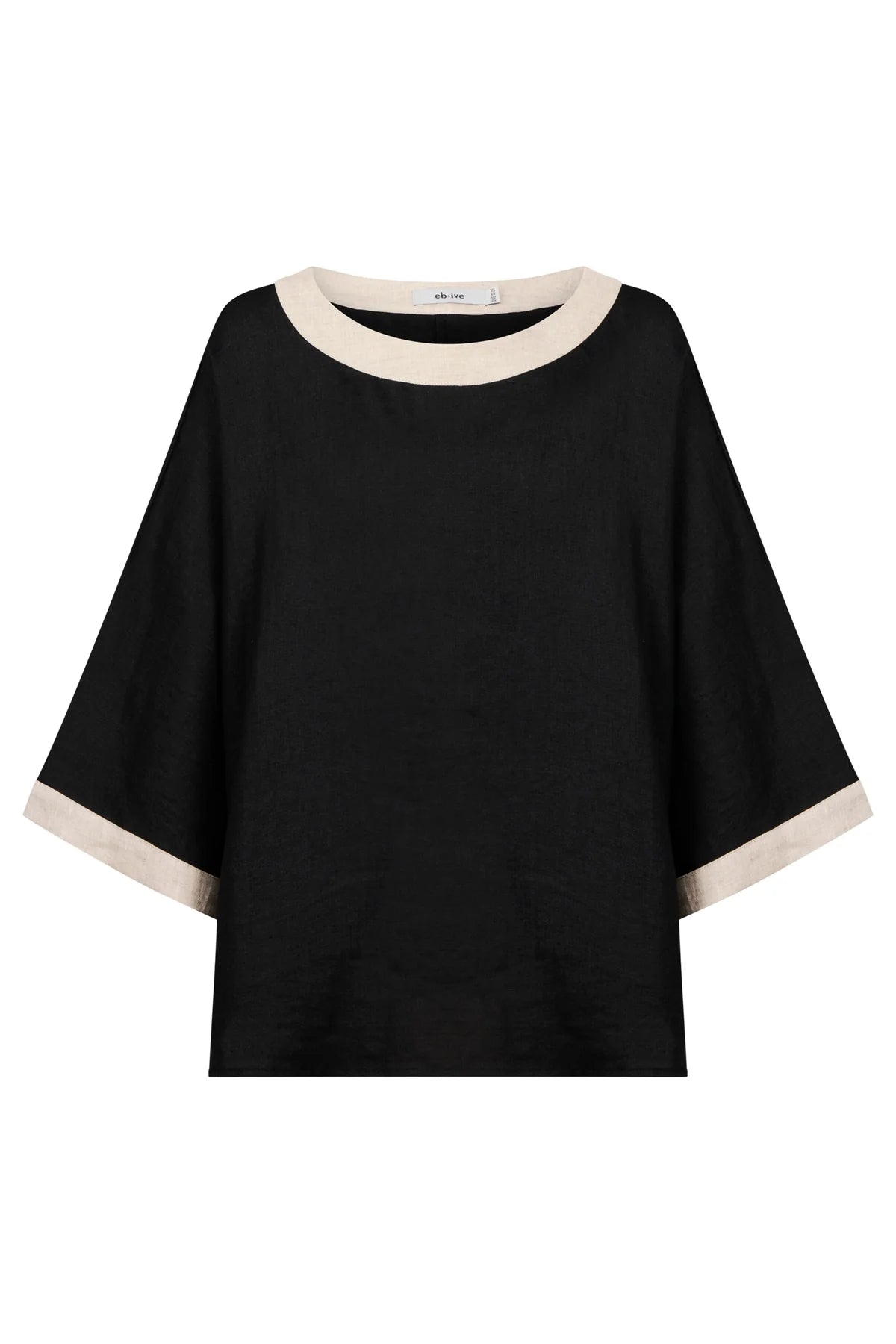 Maris Relaxed Splice Top One Size - Black / Tusk