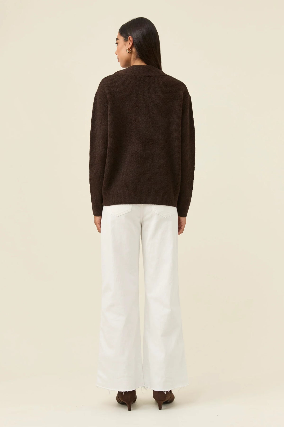 Athena Scarf Jumper Chocolate