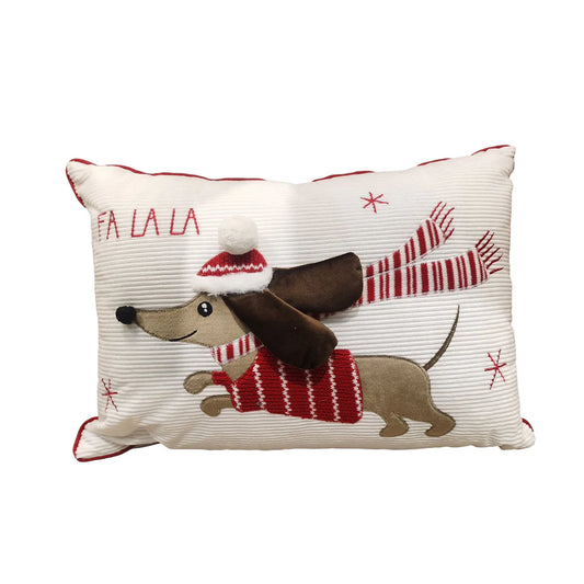 Christmas Cushion With Puppy