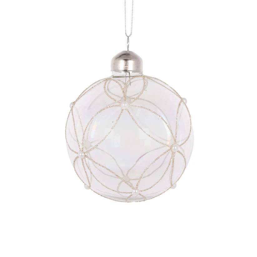 Iridescent Pearl Geometric Bauble