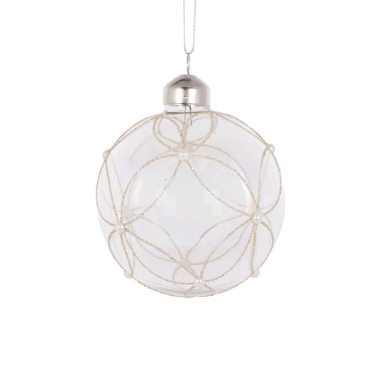 Iridescent Pearl Geometric Bauble