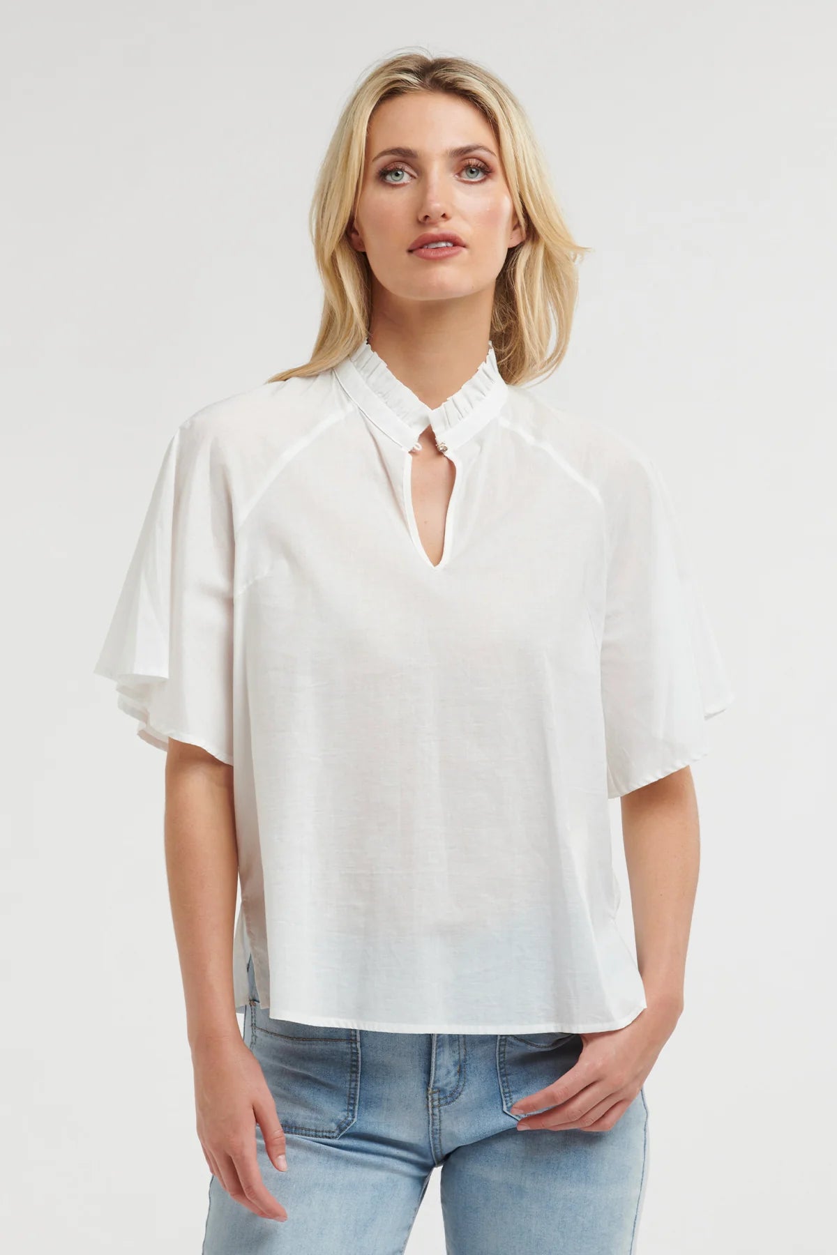 White Tully Top
