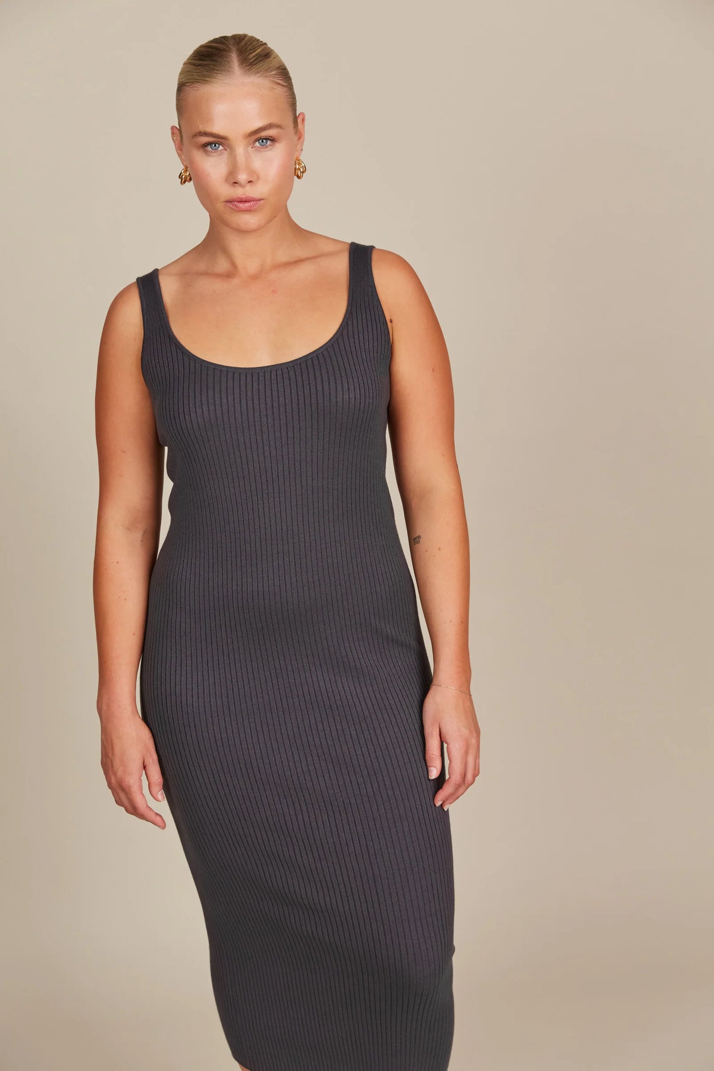 Adele Tank Dress - Graphite