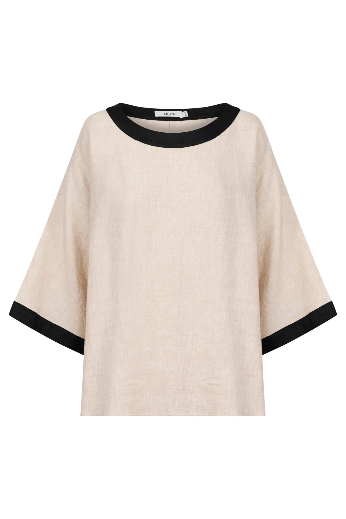 Maris Relaxed Splice Top One Size - Tusk / Black