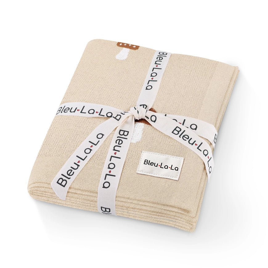 100% Cotton Baby Blanket - Sheep Taupe