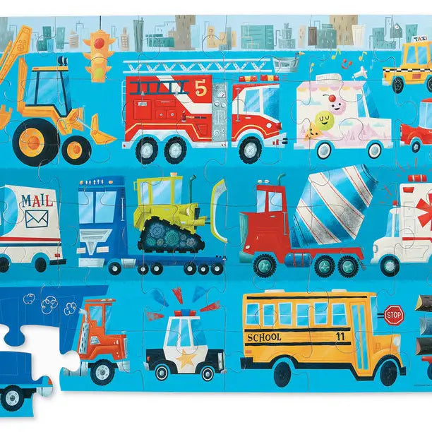 Classic Floor Puzzle 36 Pc - Vehicles