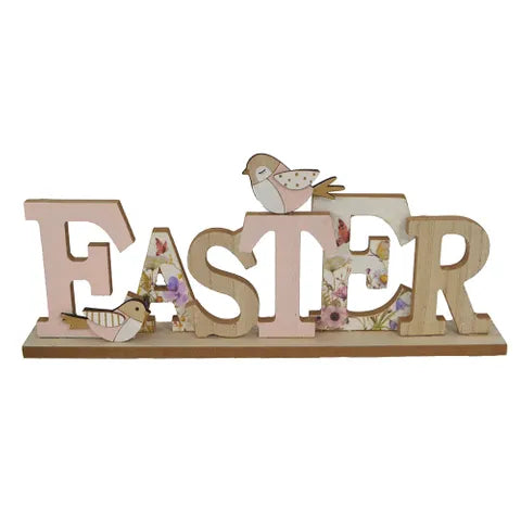 Easter Sign Wood 34x4x13cm