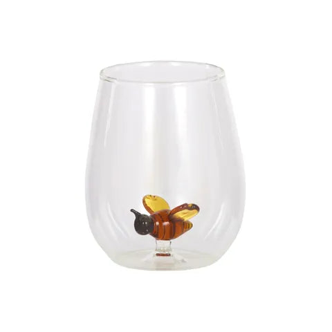 Bee Glass Tumbler 8.5 x 10 cm