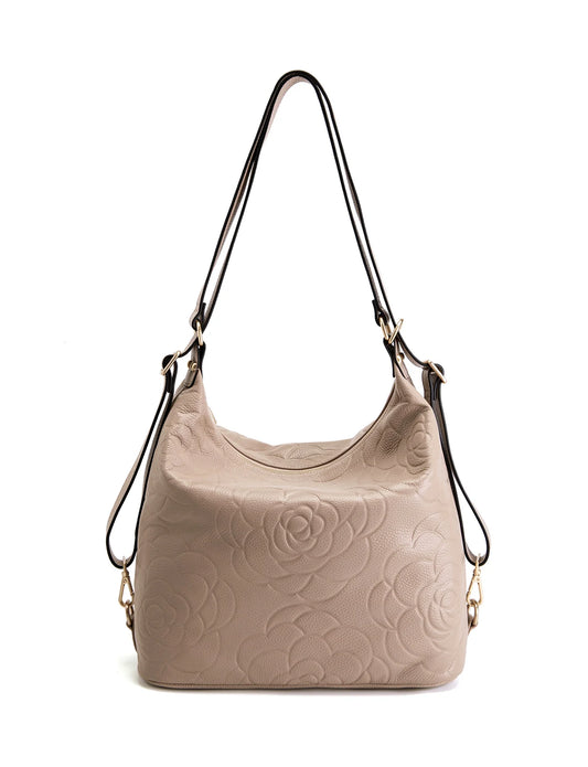 Rosanna Leather Convertible Backpack Putty