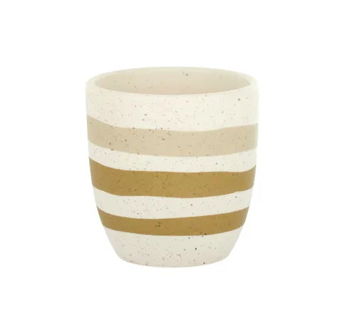 Contort Ceramic Pot 12x12cm Kahki  & Sage