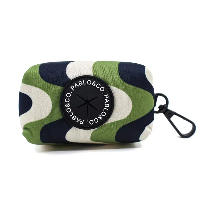 Navy Wavy - Poop Bag Holder