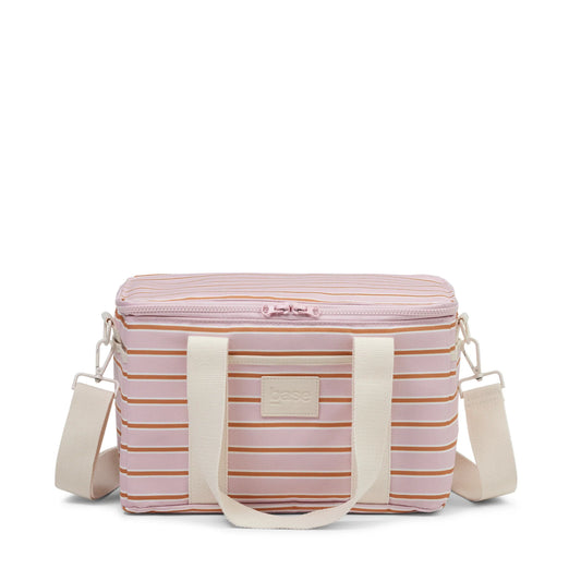 Lunch Base Bag Soft pink/rust stripe