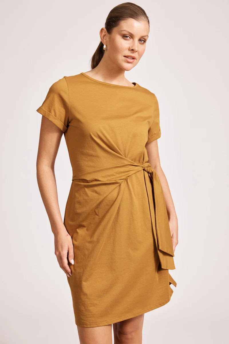 Francia Tie Dress - Caramel