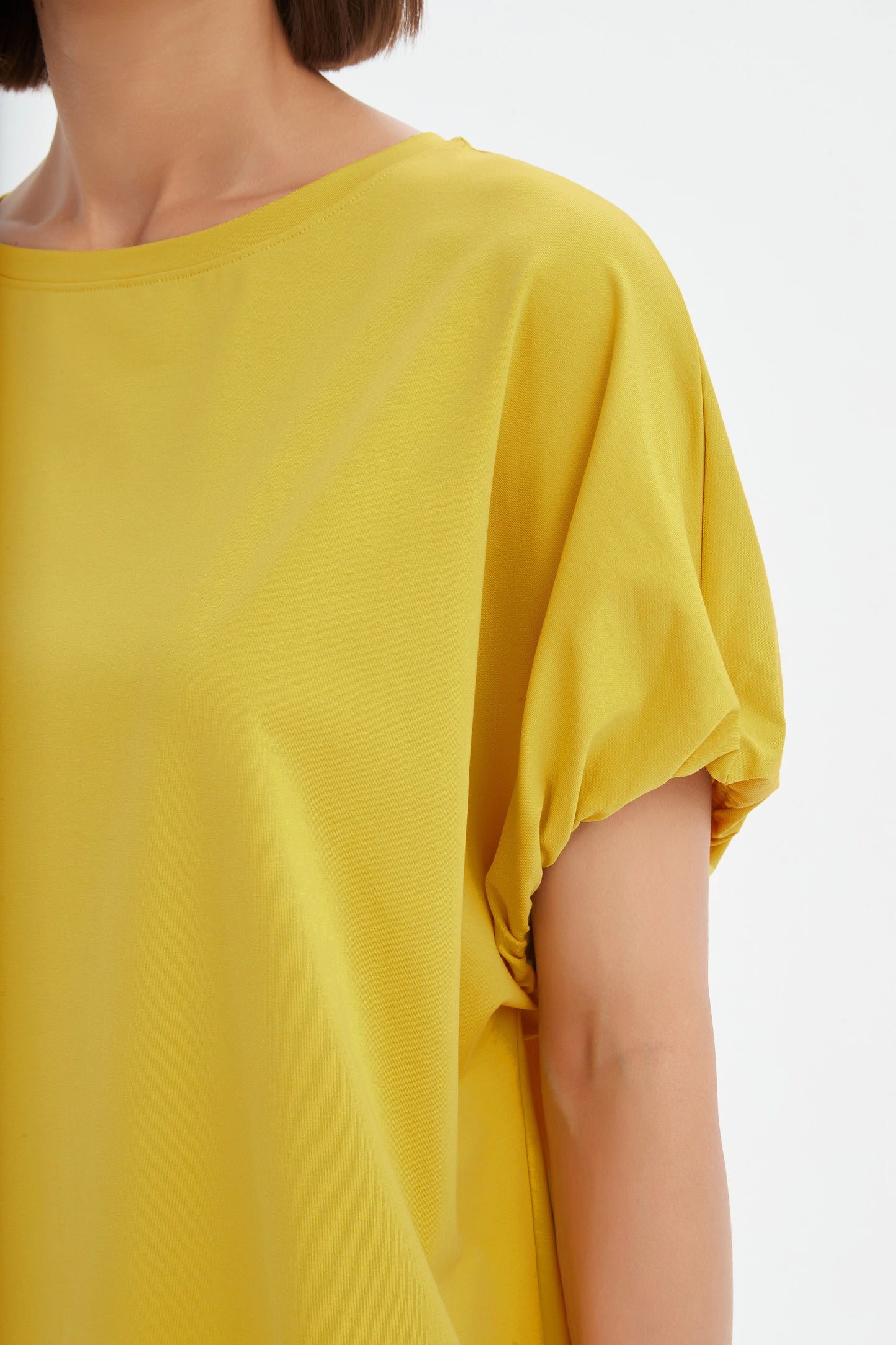 Bubble Sleeve Tee - Sunflower Yellow