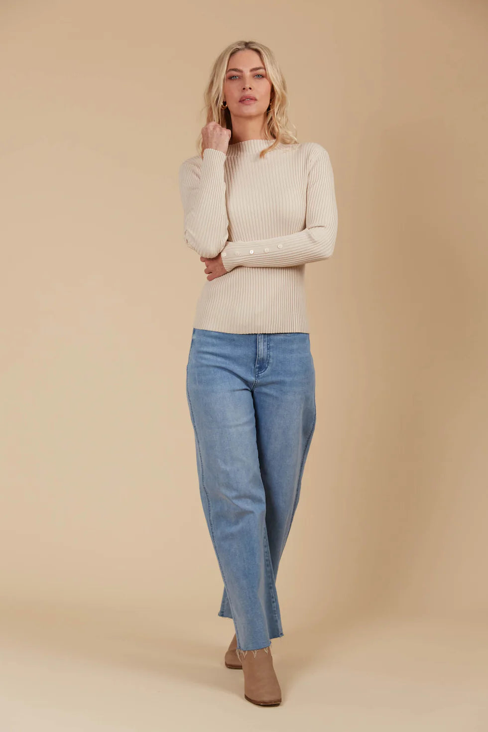 Juno Knit Top - Canvas