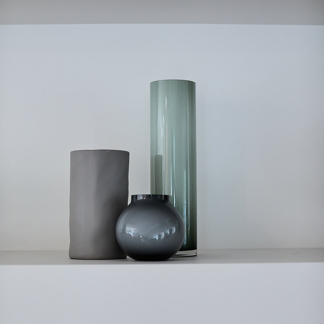 Opal Ball Vase Ash Medium