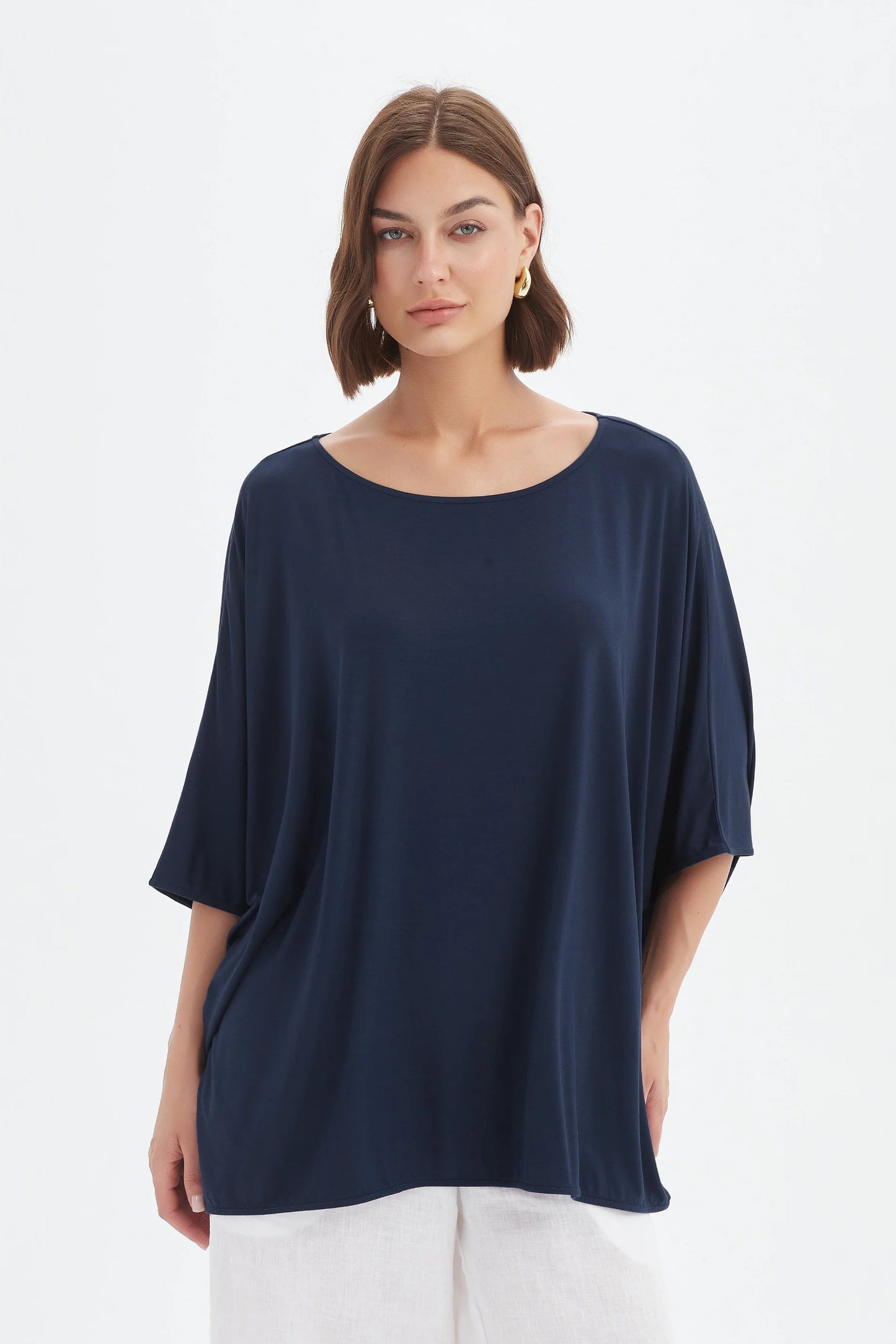 Oversized Boxy Tee Navy