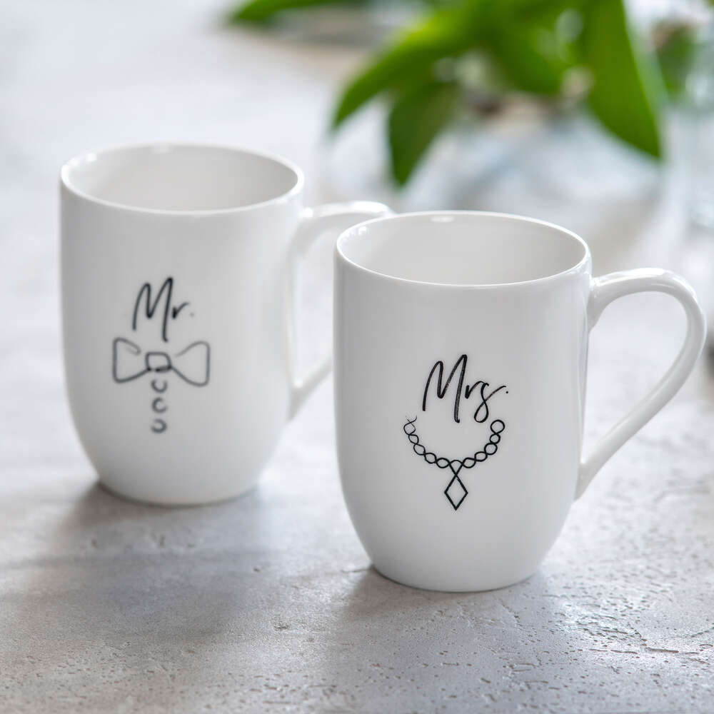 Villeroy & Boch Statement Mugs: Mr and Mrs Set 2pcs.