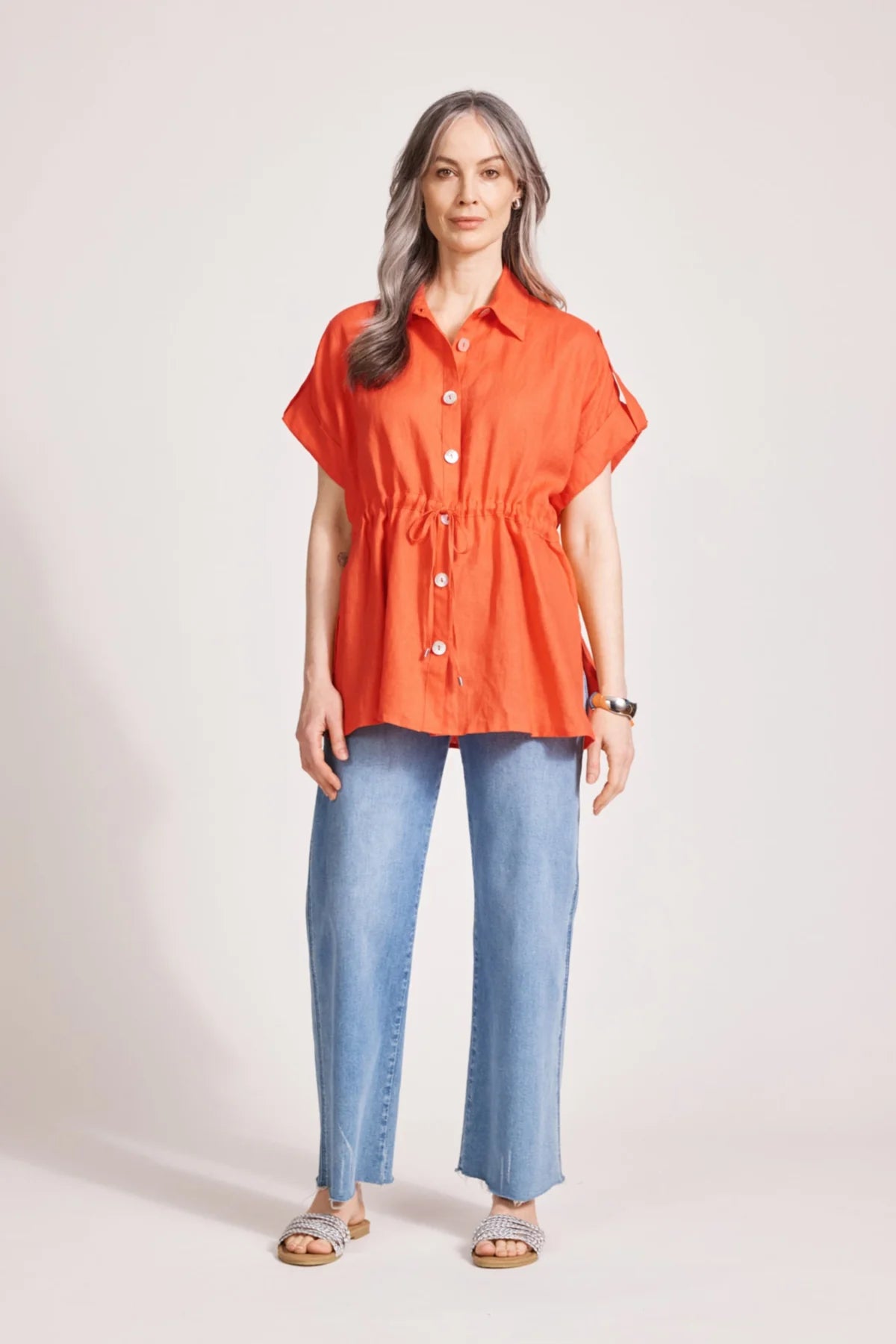 Miramar Tie Shirt Coral (One Size)
