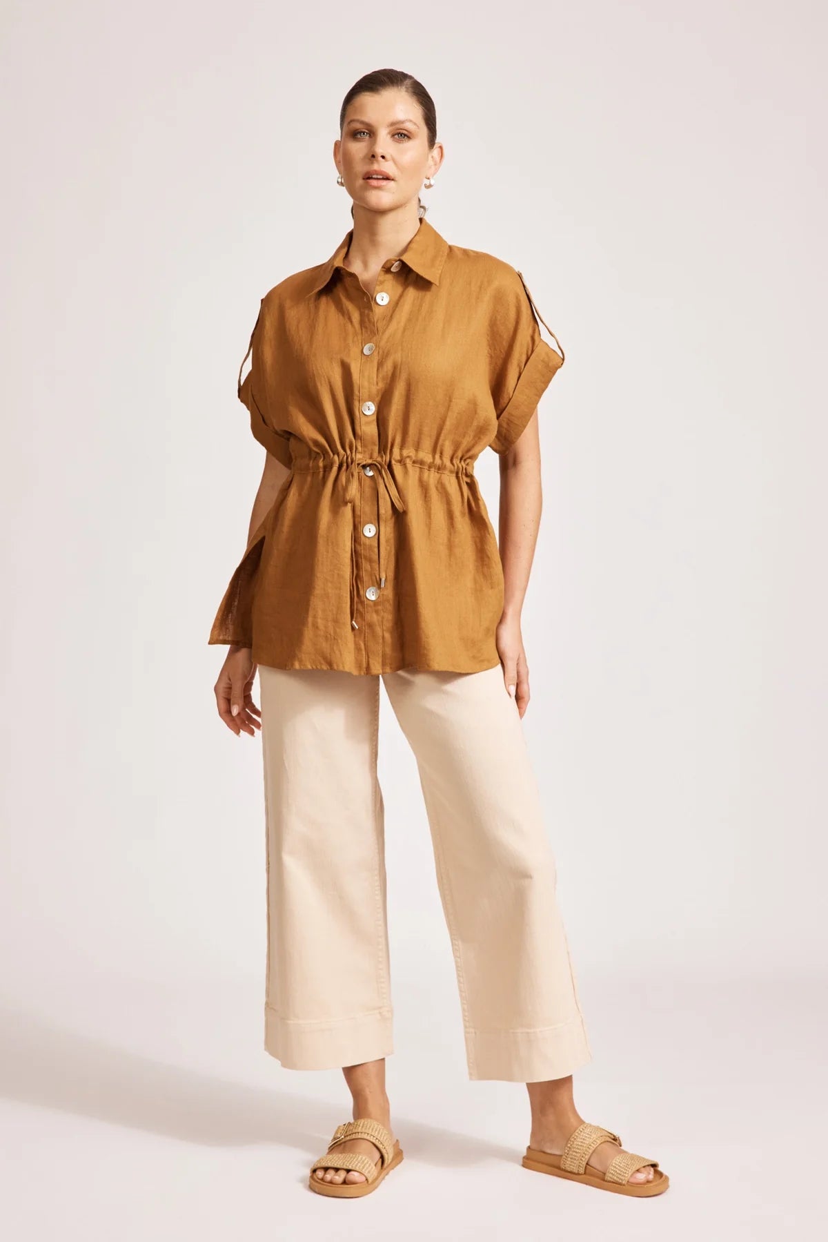 Miramar Tie Shirt Camel (One Size)