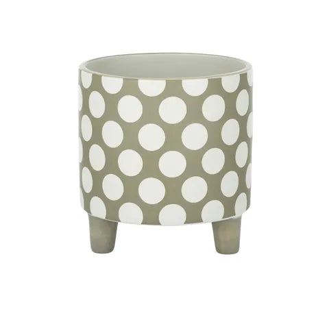 Punto Spot Ceramic Footed 17x18cm Khaki