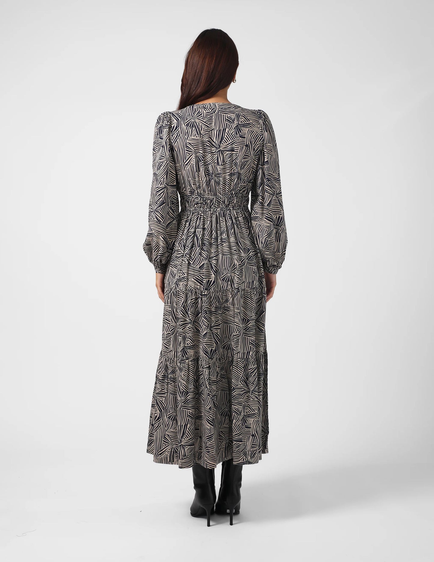 VIVIENNE DRESS BOW TIED INDIGO