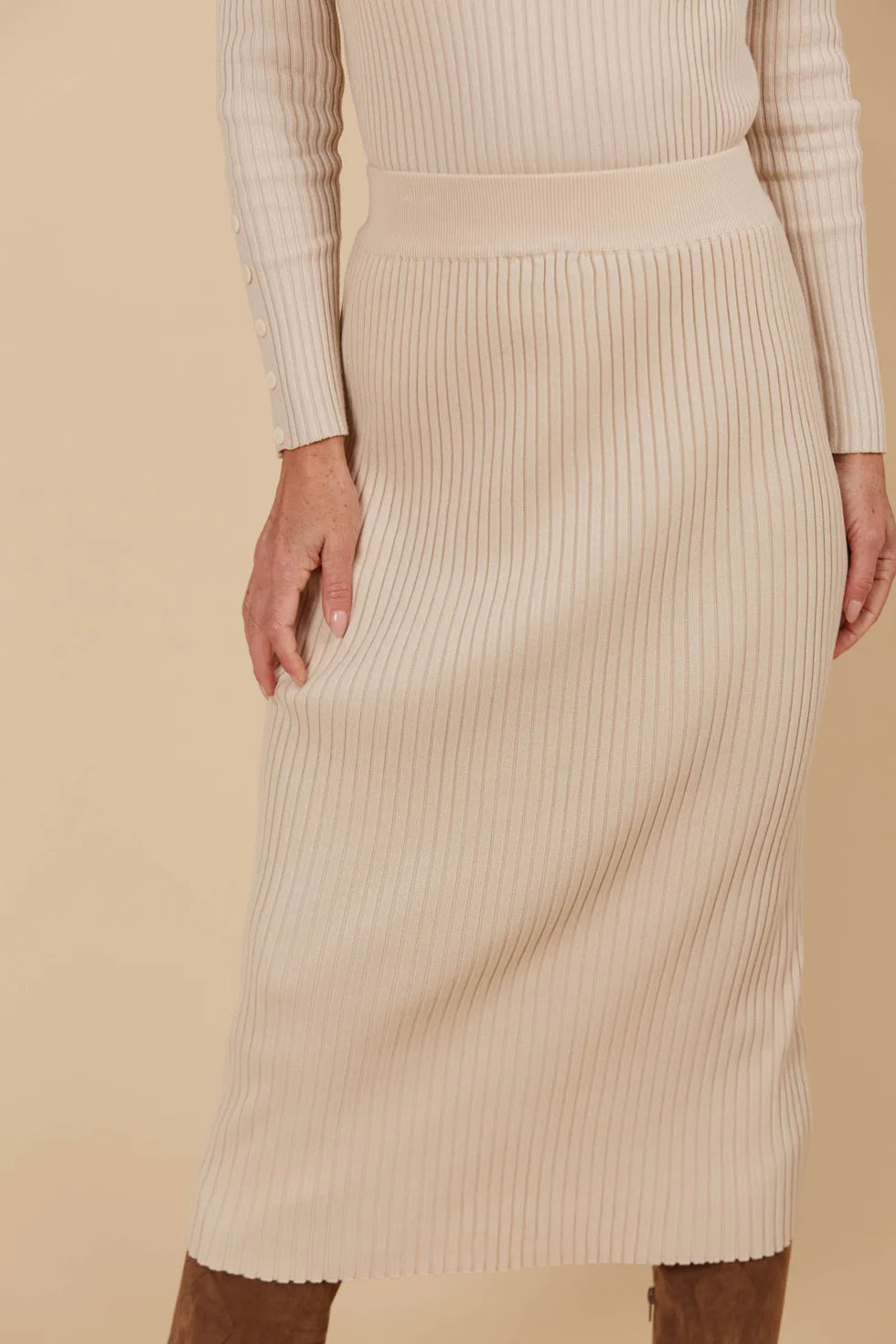 Juno Knit Skirt - Canvas