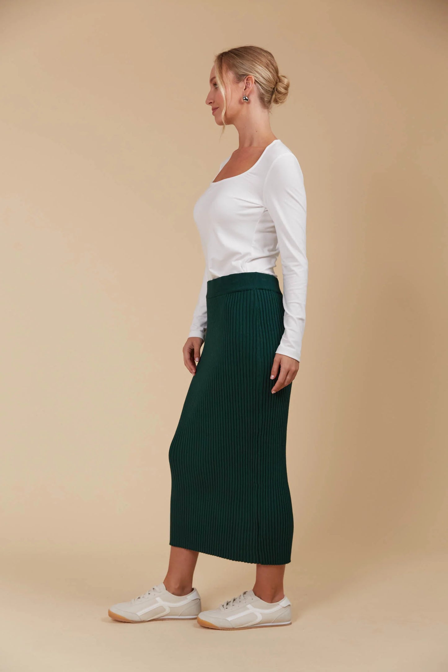 Juno Knit Skirt - Pine