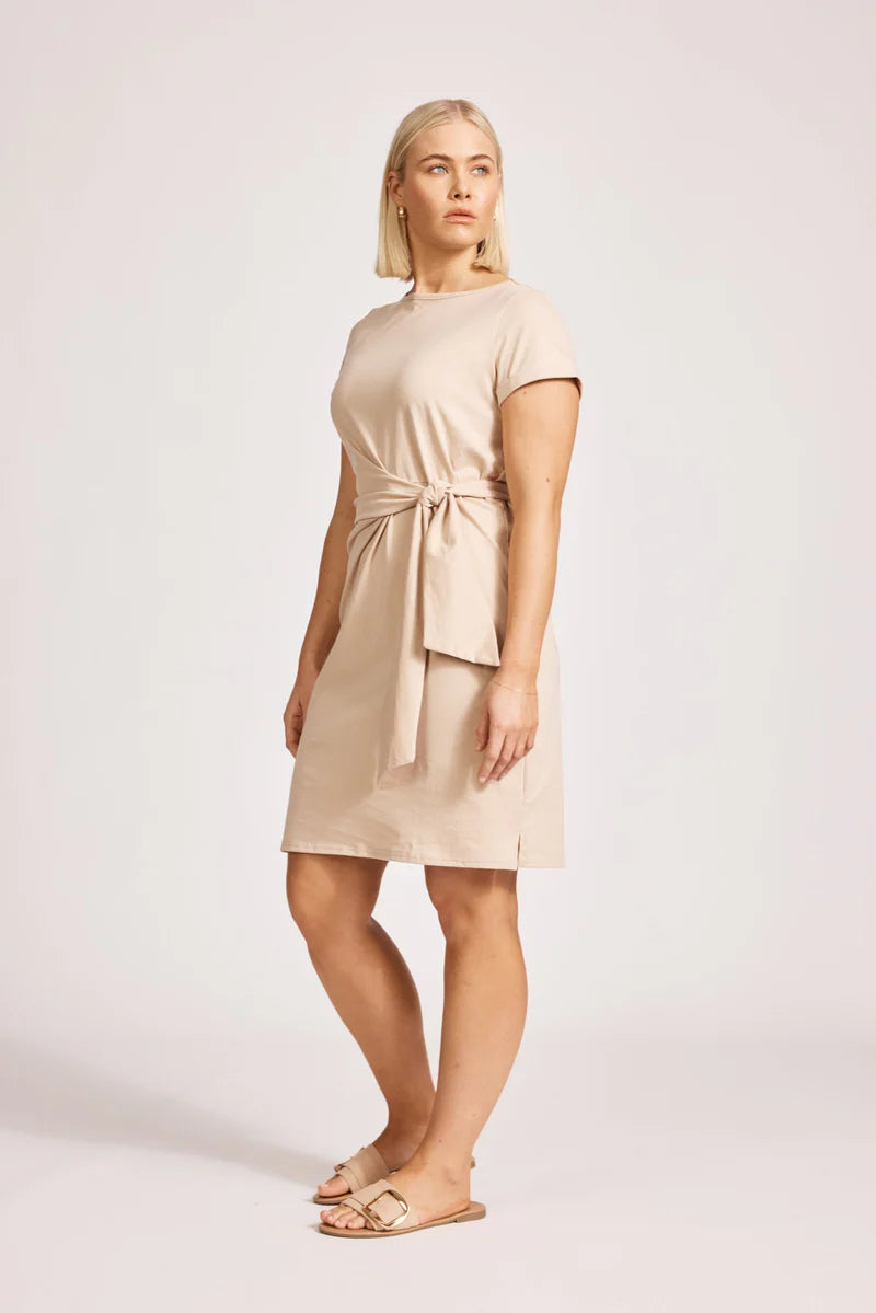 Francia Tie Dress - Stone