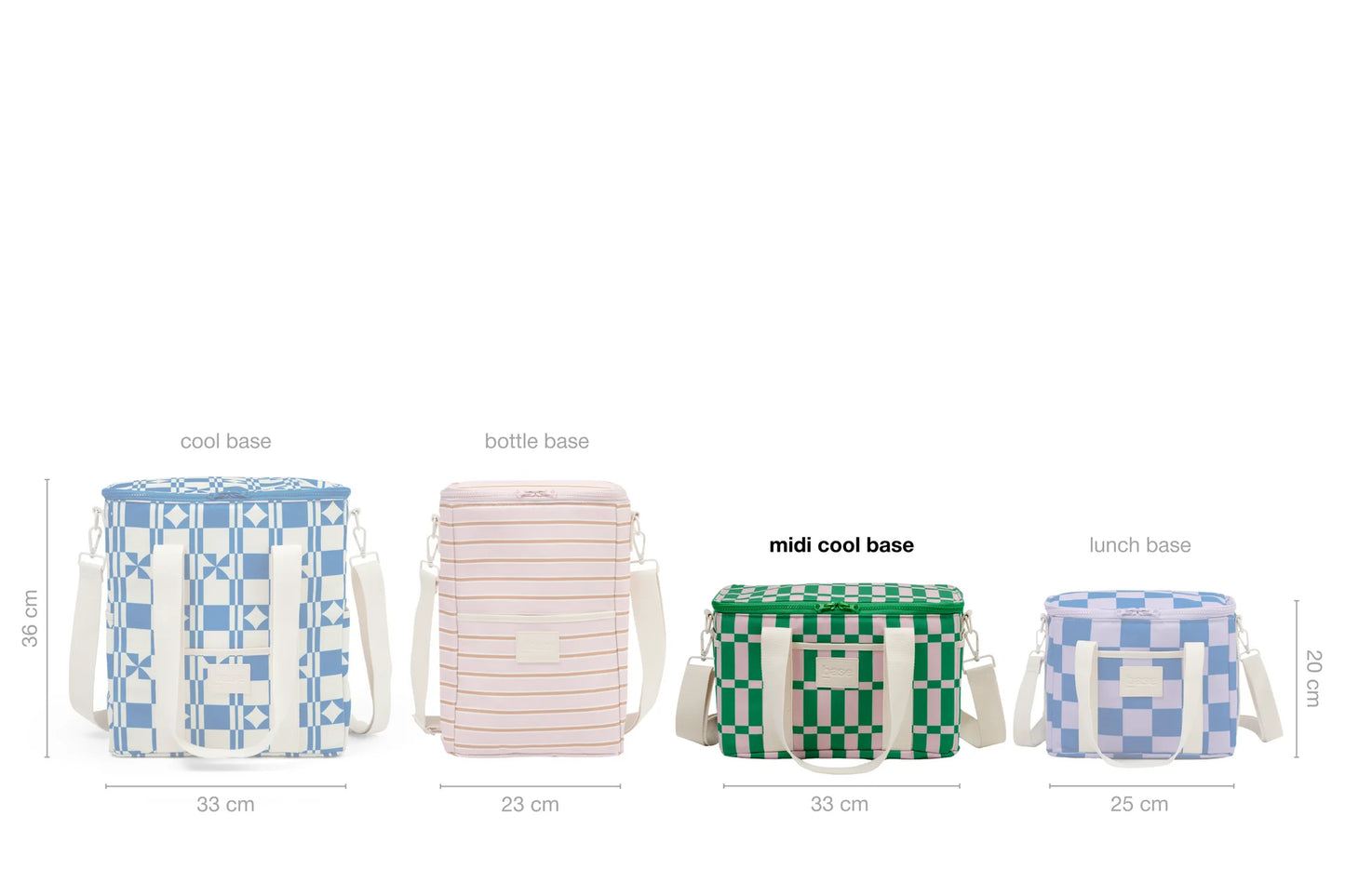 Lunch Base Bag Soft pink/rust stripe