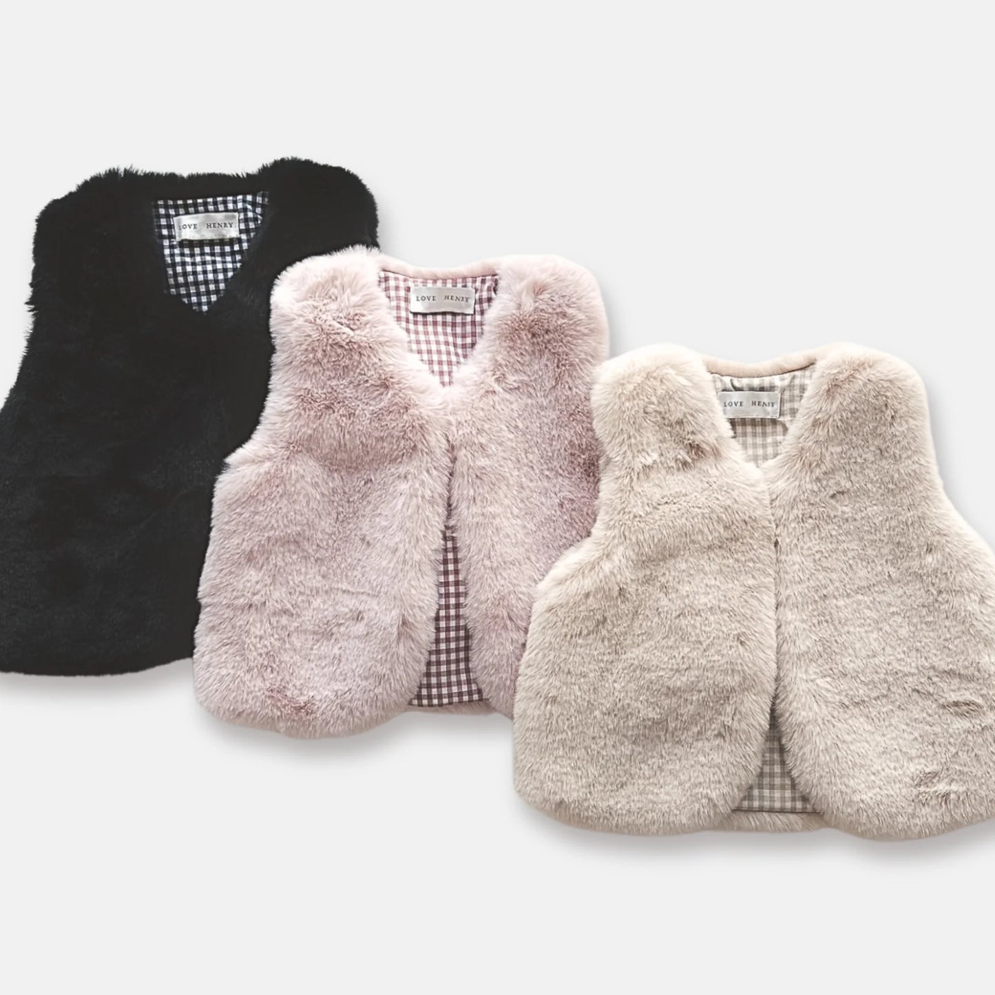 Girls Fur Vest - Pink