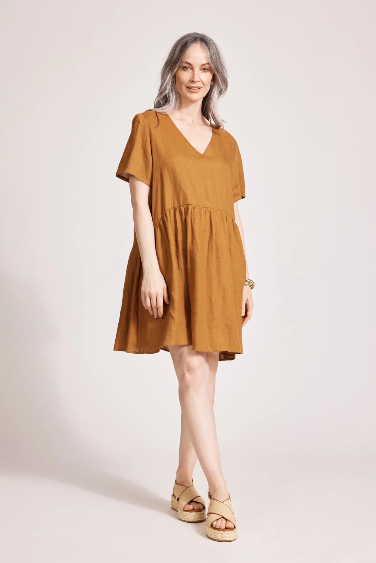 Miramar Midi Dress - Caramel