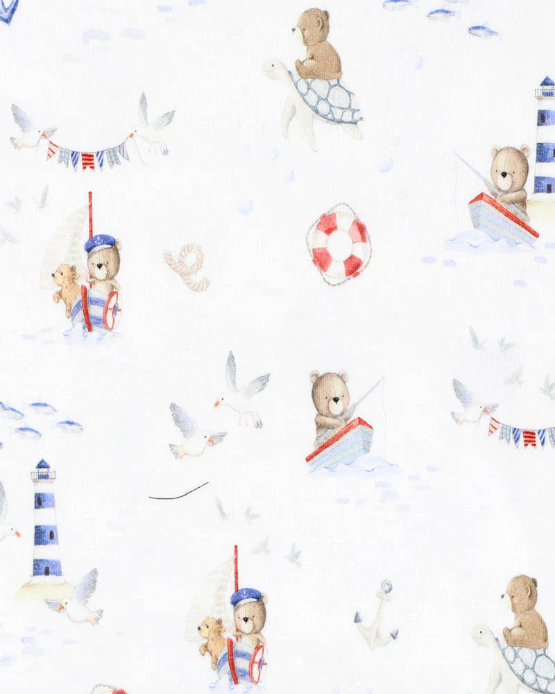 AXEL PRINT ORGANIC SS ZIP ROMPER