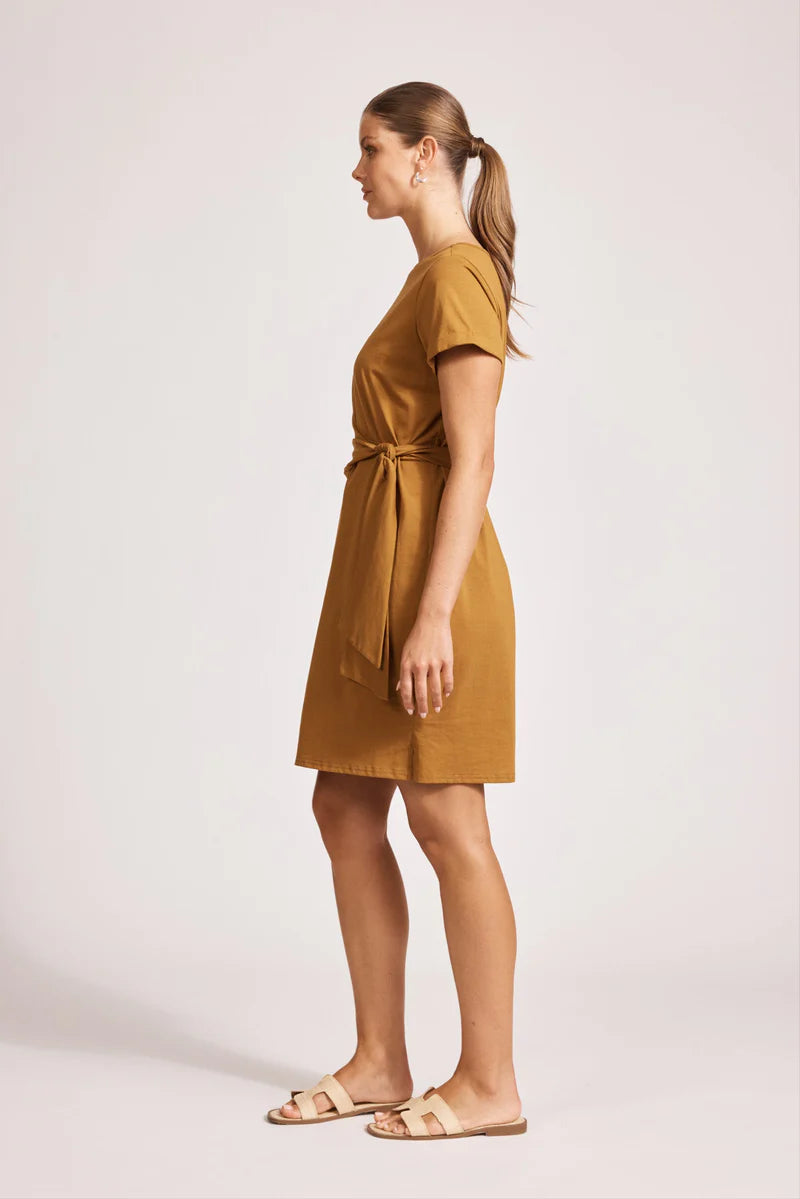 Francia Tie Dress - Caramel