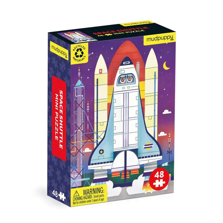 Mudpuppy 48 Piece Mini Puzzle Space Shuttle