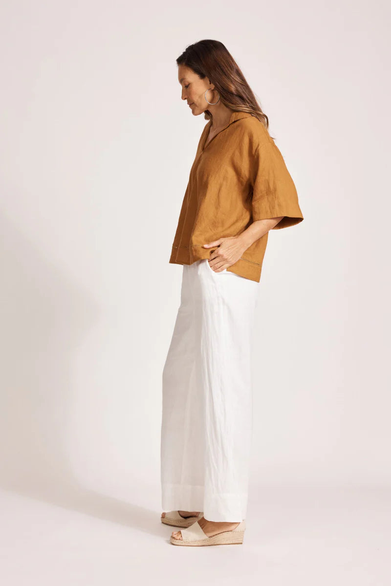 Miramar Collared Top Camel