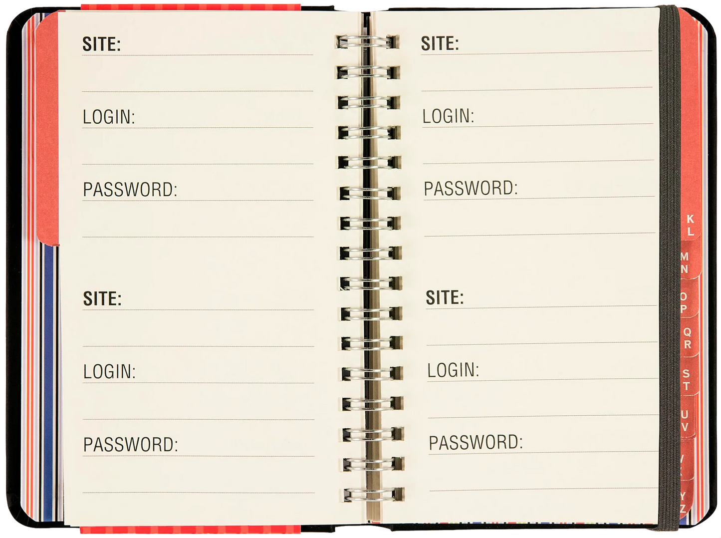 Large Print Internet Log Book
