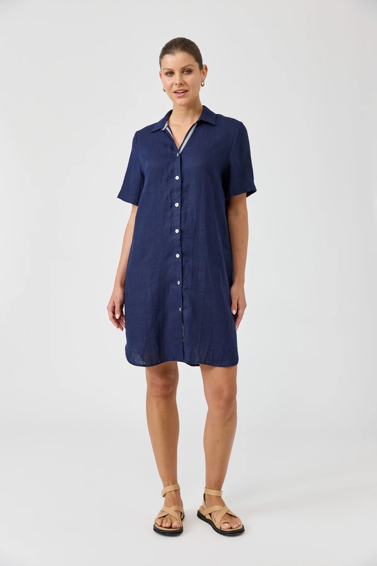 Studio Short Shirt Dress Indigo