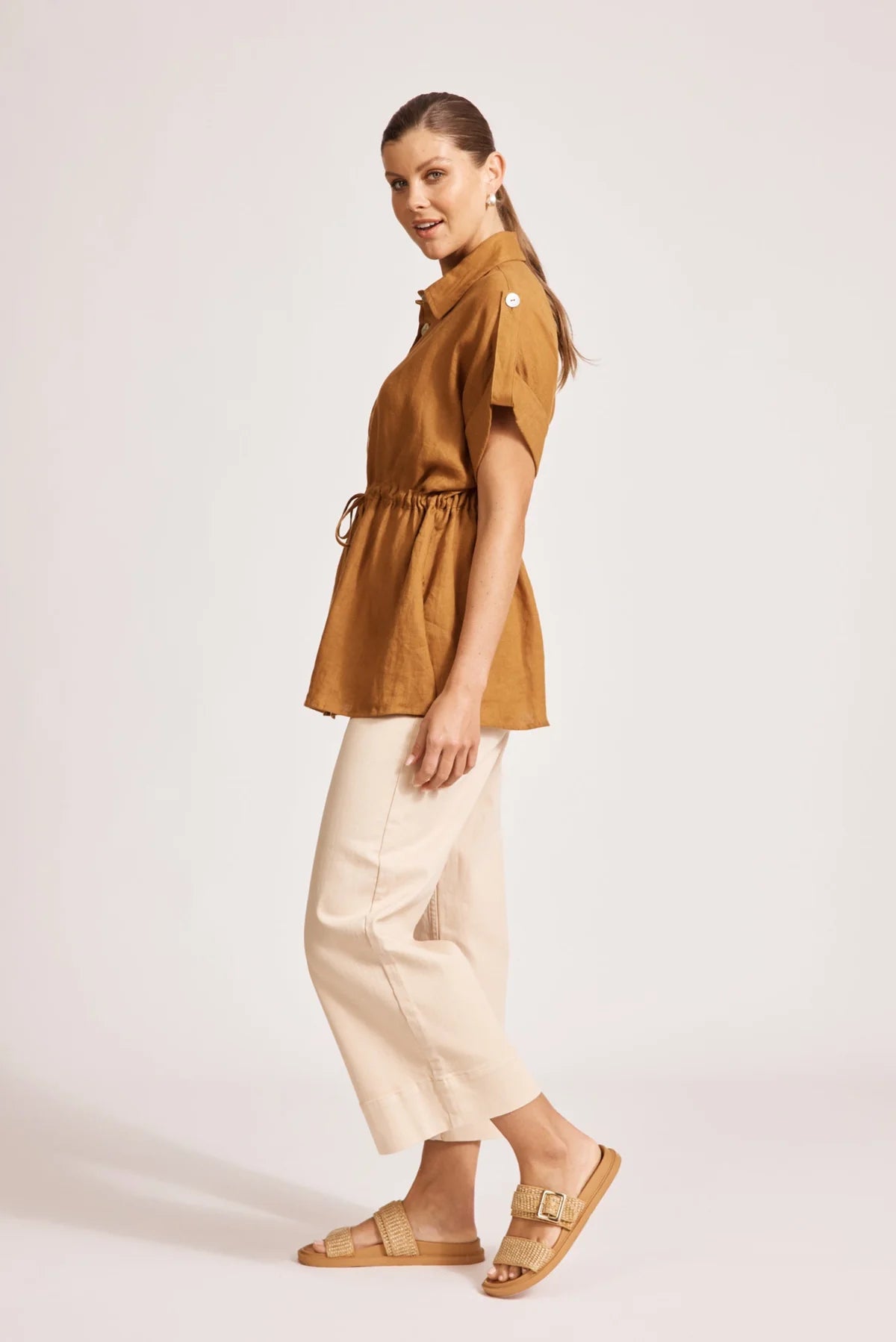 Miramar Tie Shirt Camel (One Size)