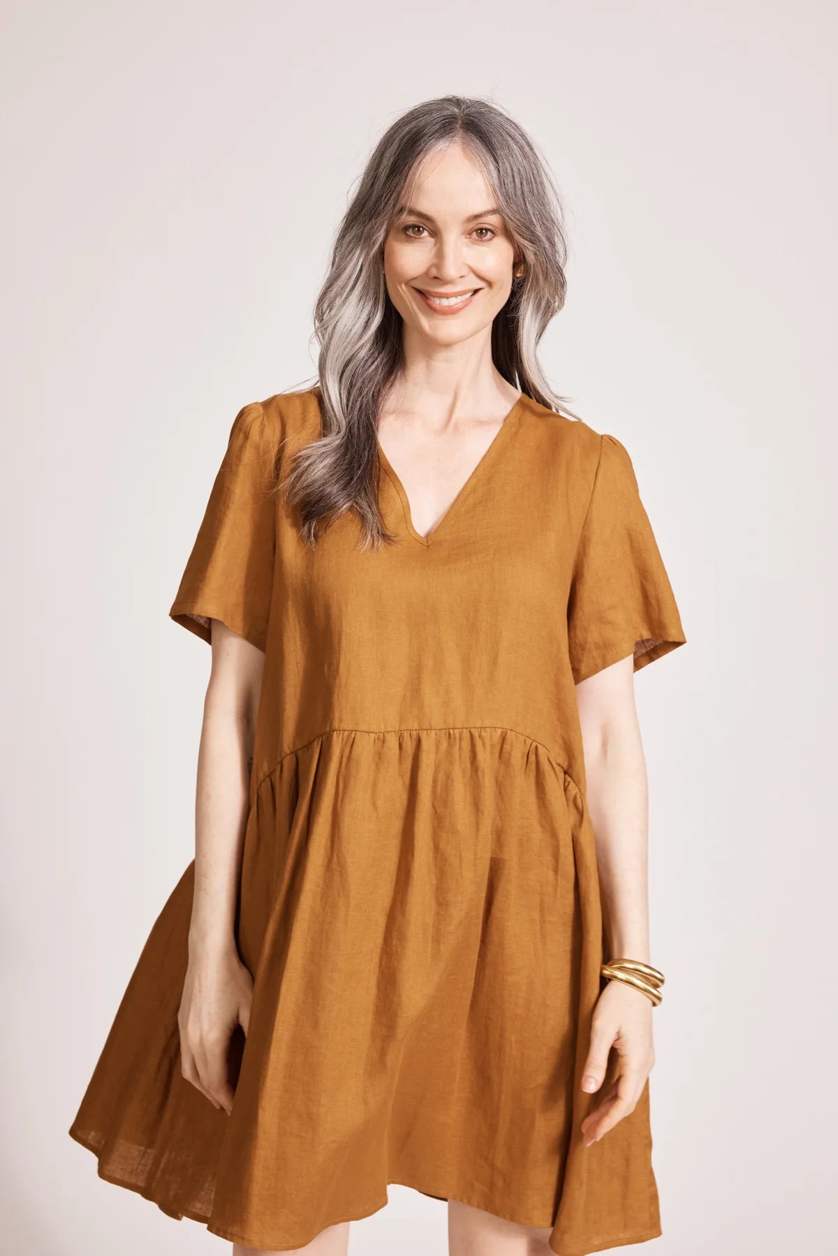 Miramar Midi Dress - Caramel