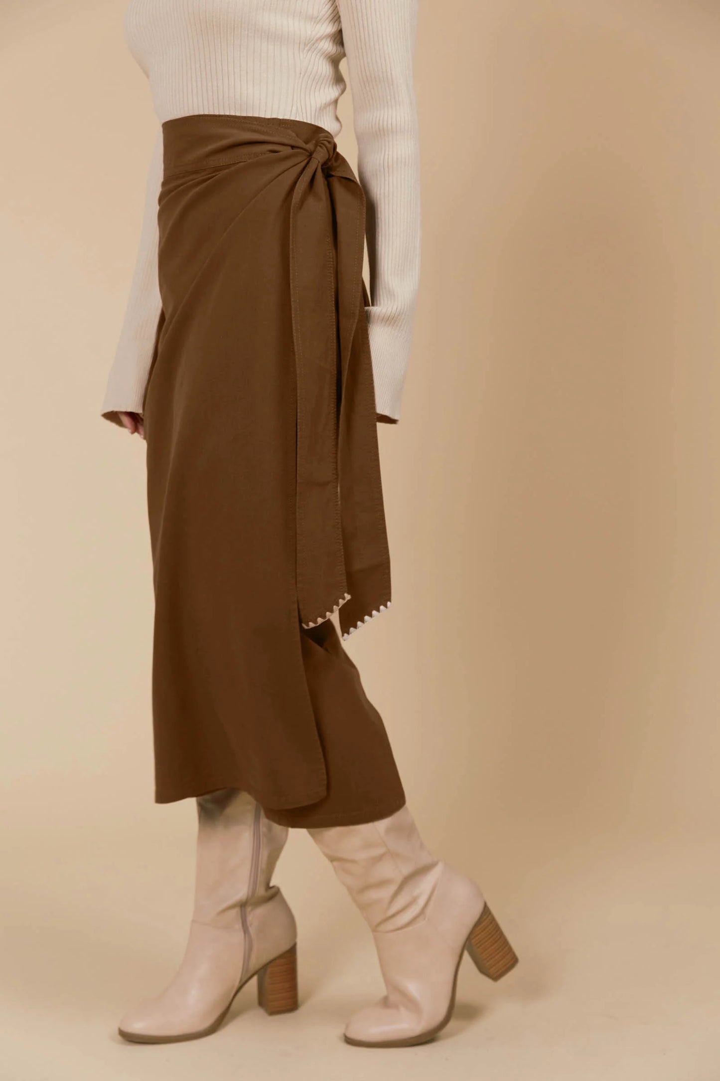 Freya Wrap Skirt - Toffee