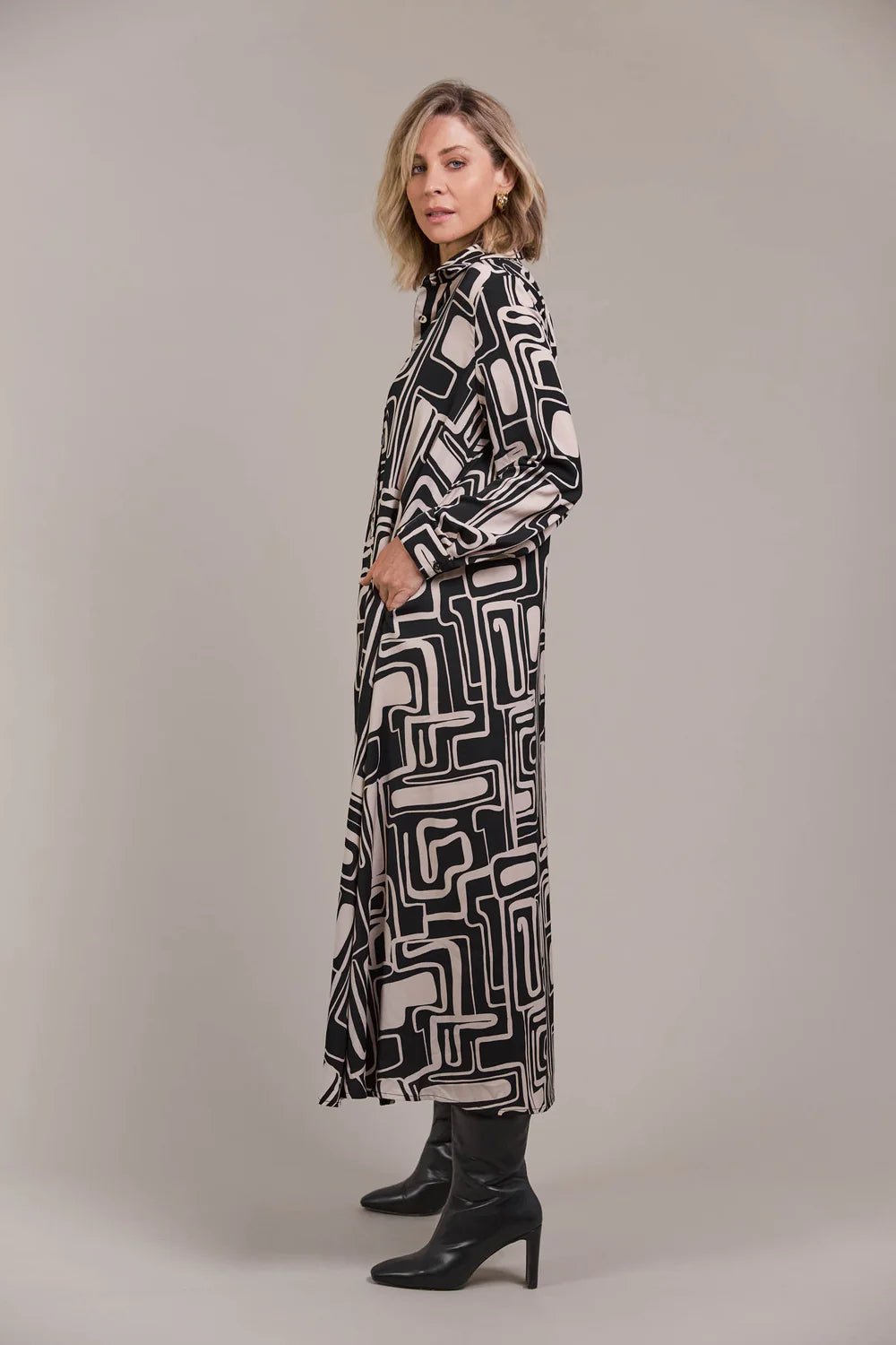 Elsie Shirt Dress - Geo